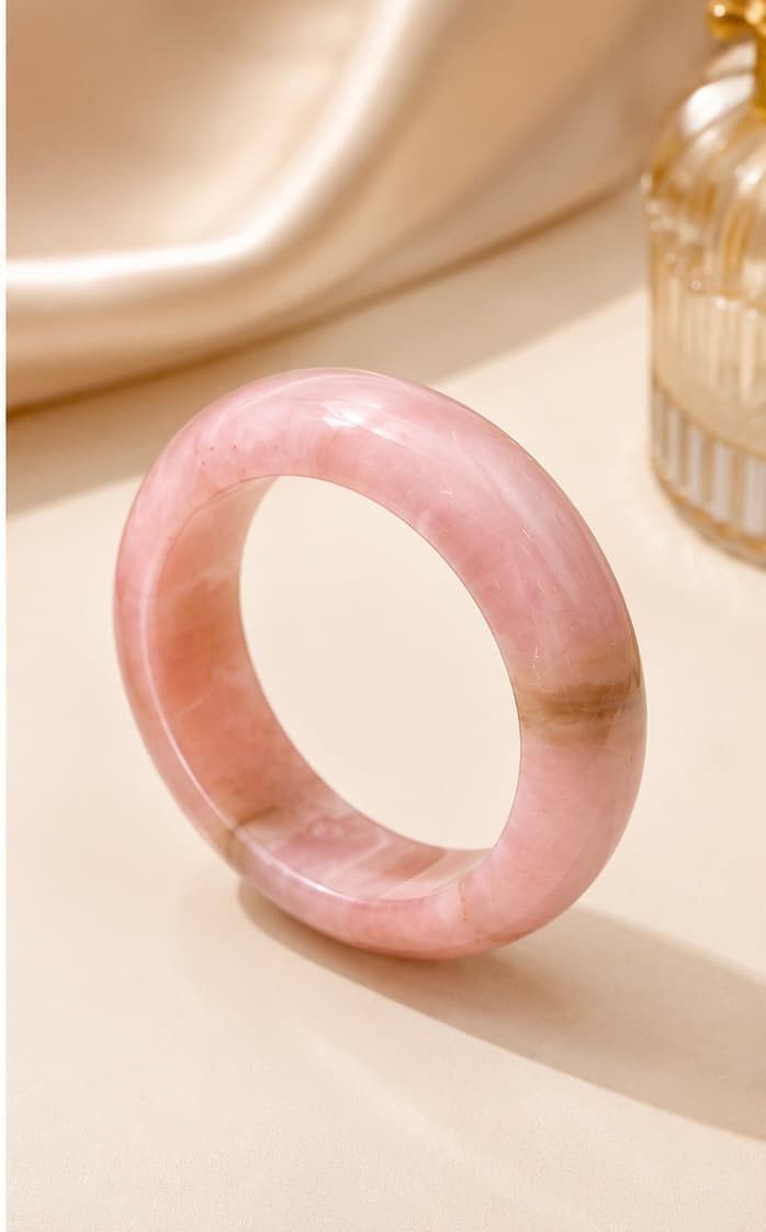 Pink Marble Statement Bangles