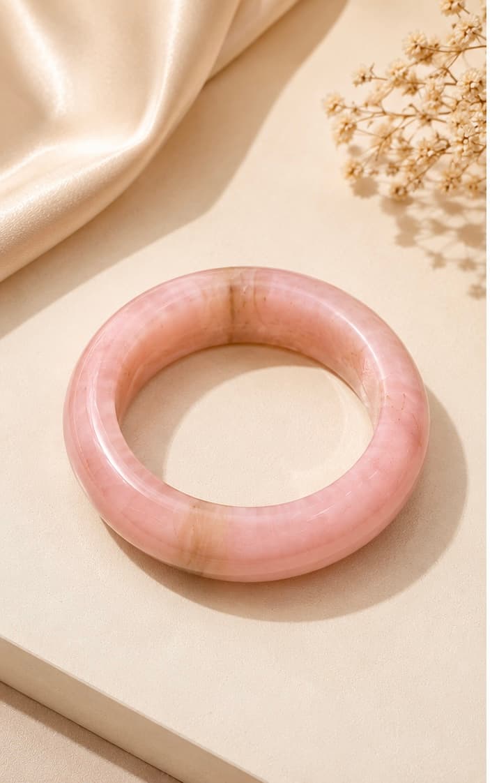Pink Marble Statement Bangles