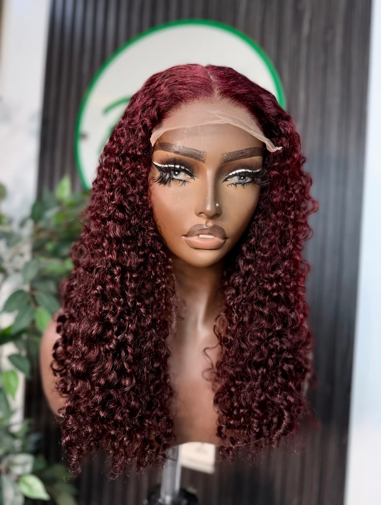 Dark Burgundy Pixie Curls Wig - 5x5 Closure