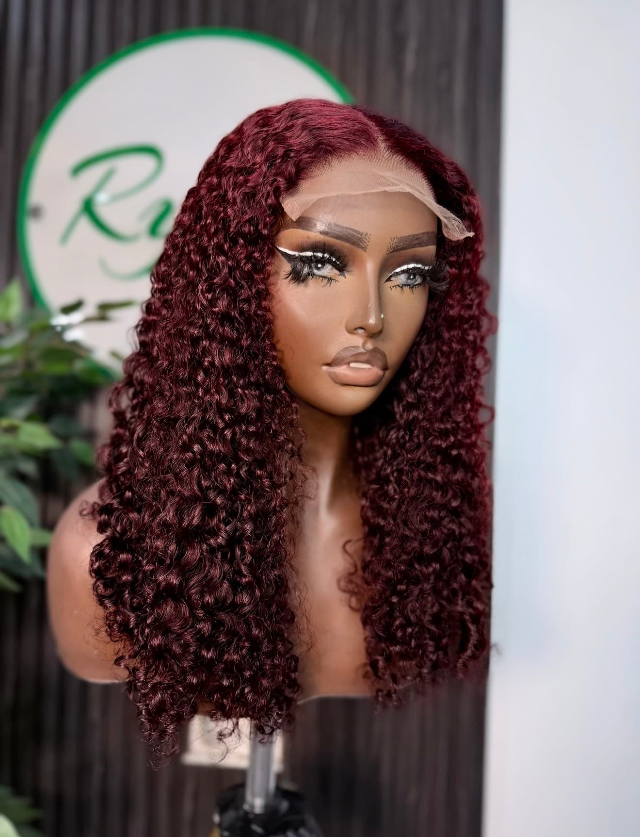 Dark Burgundy Pixie Curls Wig - 5x5 Closure