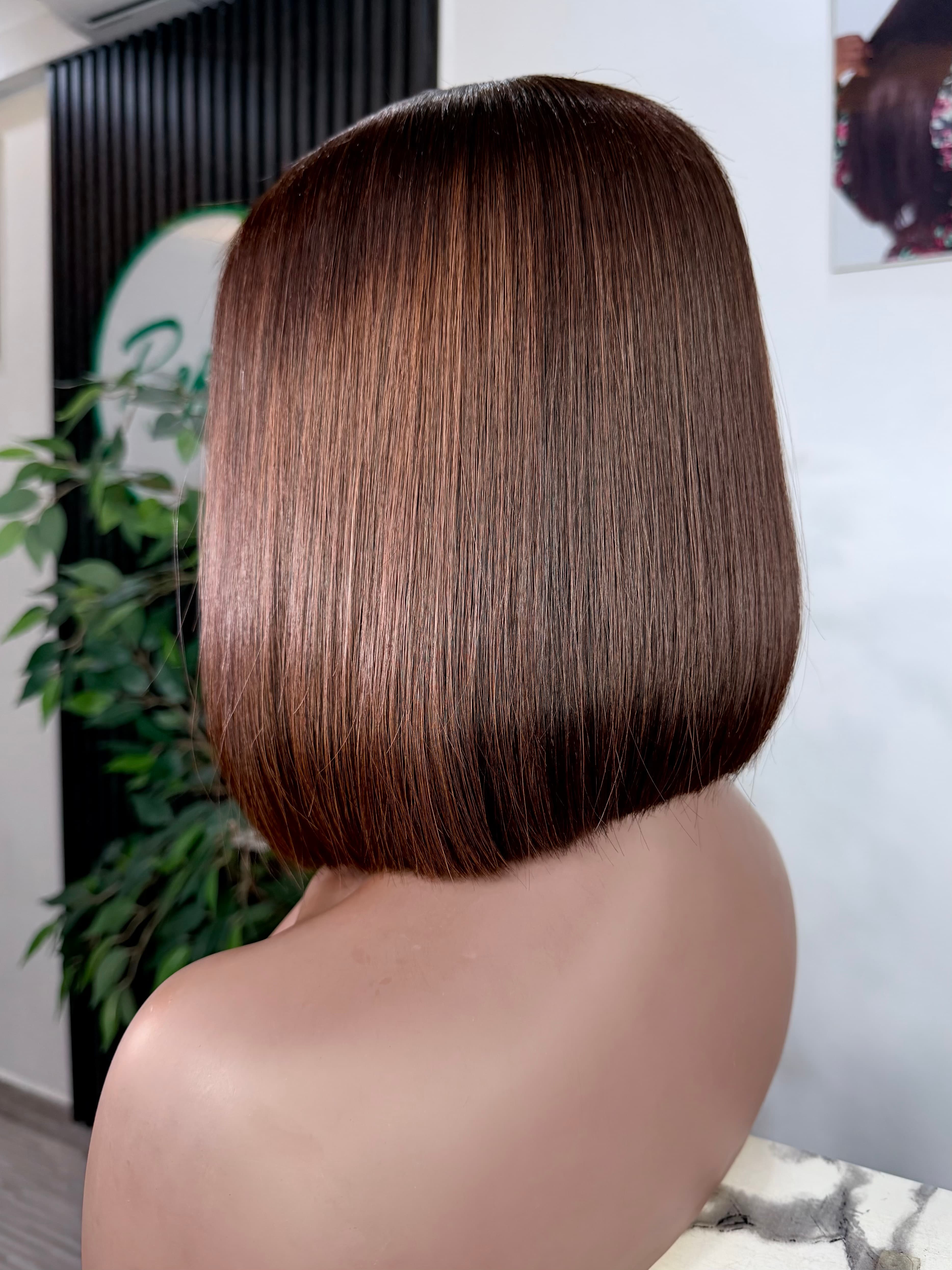 Dark Piano Bone Straight Bob Wig – 2x6 Closure
