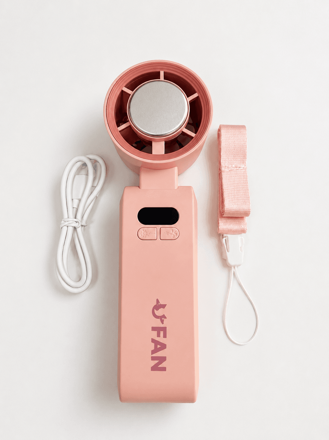 Pink - Rechargeable Portable Cooling Fan