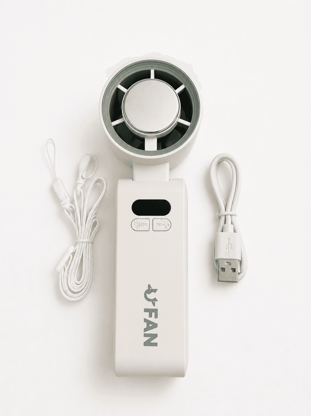 White - Rechargeable Portable Cooling Fan
