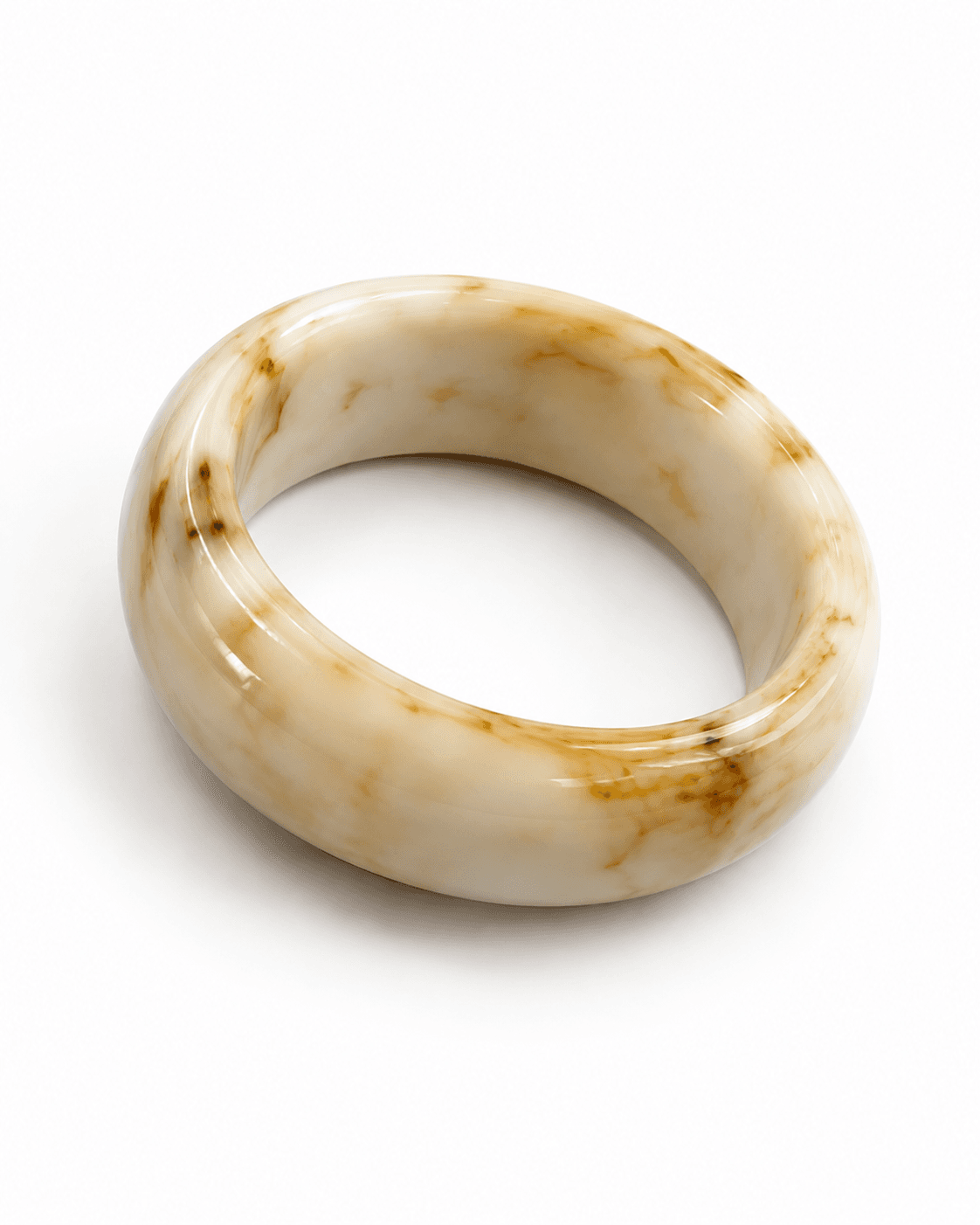 Cream Marble Acrylic Bangle