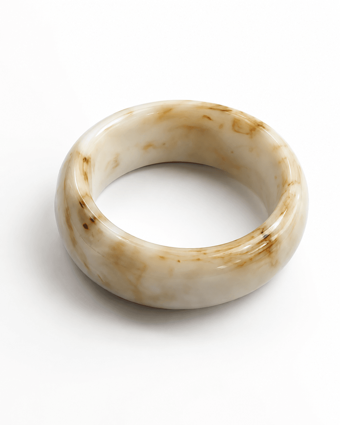 Cream Marble Acrylic Bangle