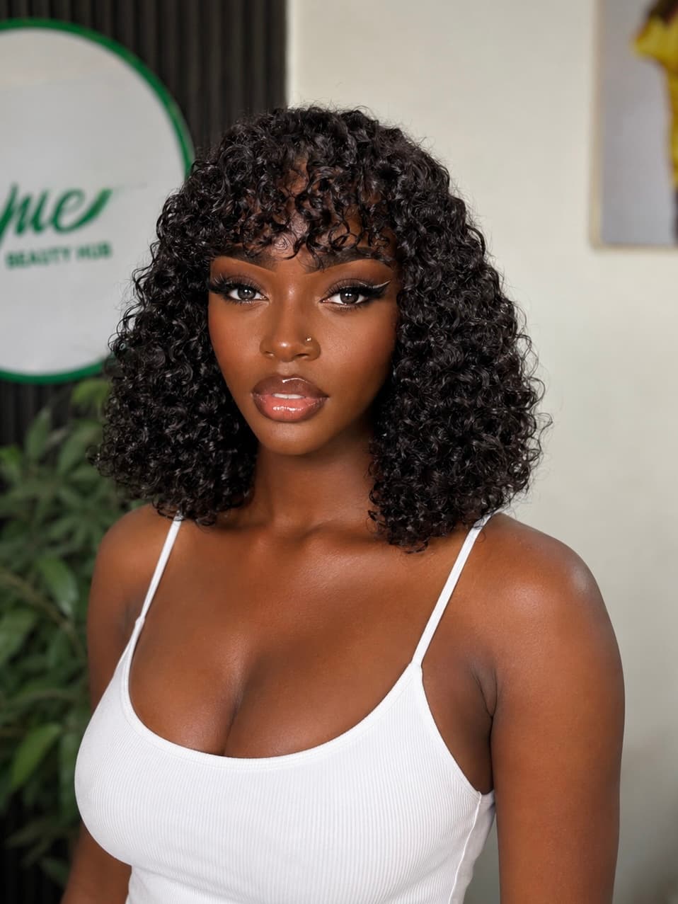 Pixie Curl Fringe Wig - 4x4 Closure