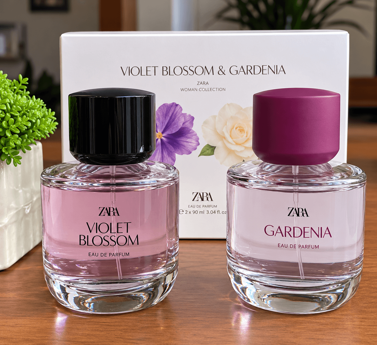ZARA Violet Blossom & Gardenia Eau de Parfum Gift Set 2 × 90ml