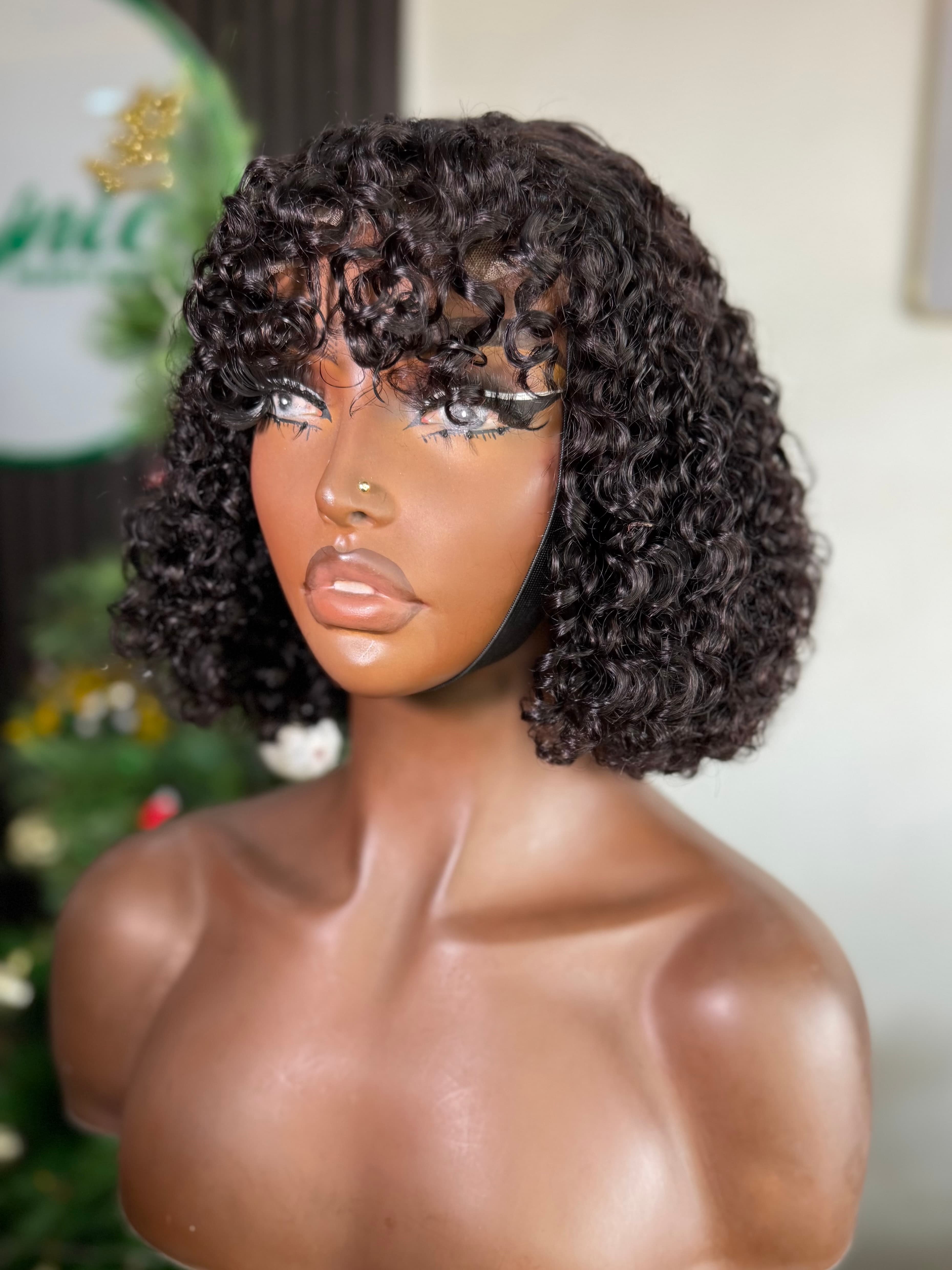 Pixie Curl Fringe Wig - 4x4 Closure